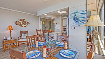 Looking from dining area to kitchen counter